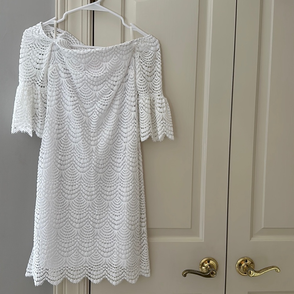 New Without Tags XXS Lilly Pulitzer Off The Shoulders Crochet Dress
